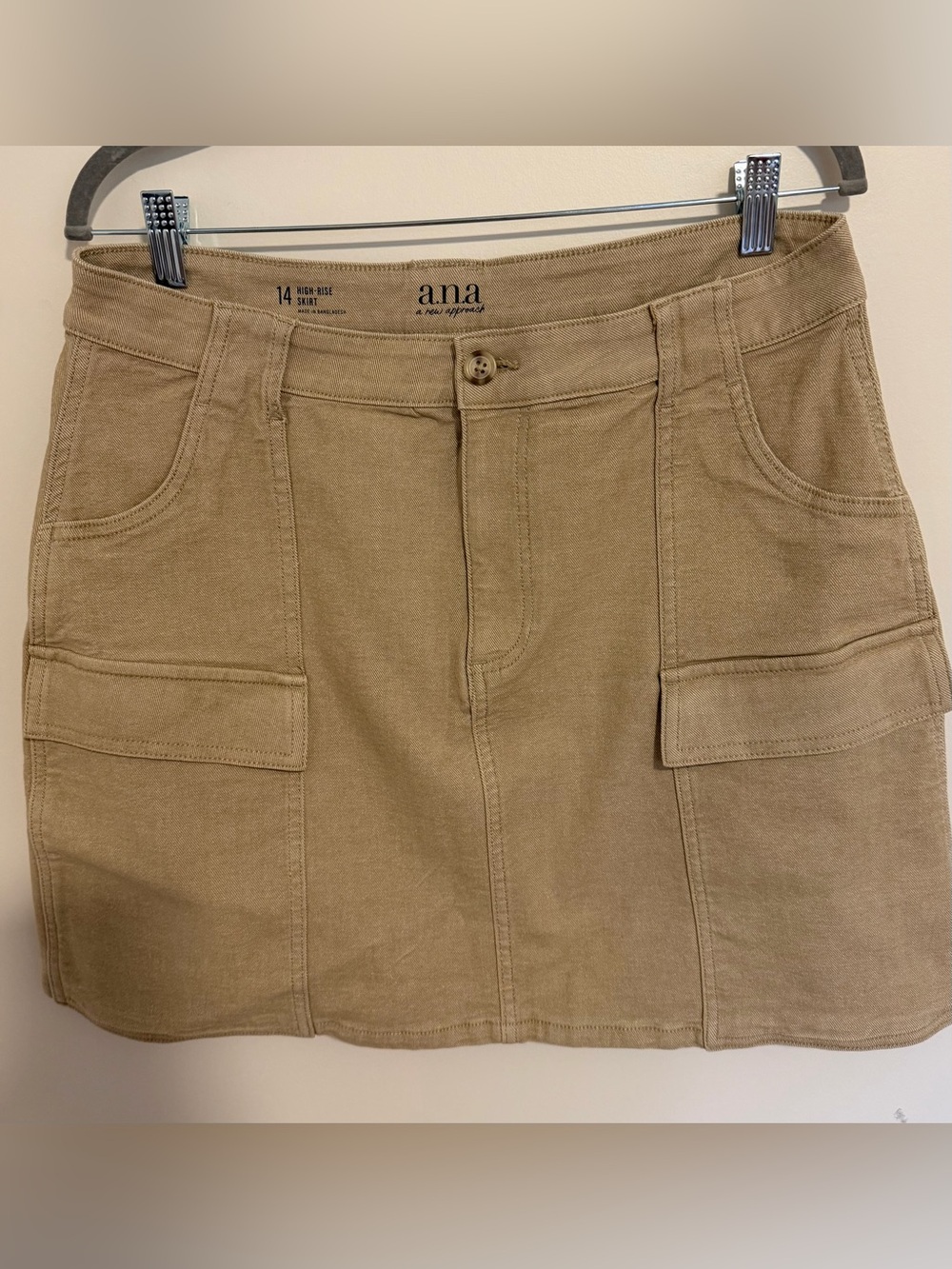 a.n.a Tan Utility Cargo Mini Skirt